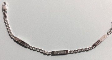 Graveerarmband met 3 graveerplaatjes