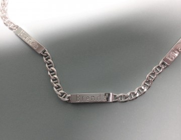 Graveerarmband met 3 graveerplaatjes