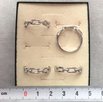 Zilveren dames ring - schakel