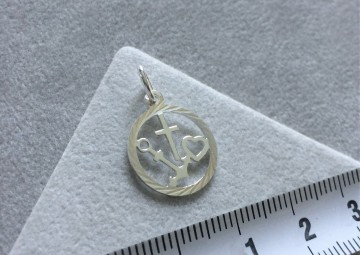 Zilveren geloof hoop en liefde 14 mm