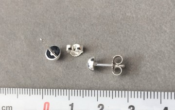 Zilveren oorbellen 6mm half bol