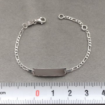 Zilveren graveerarmbandje 11-13 cm Figaro