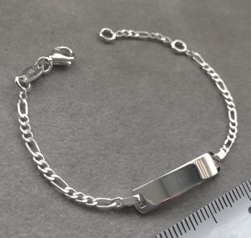 Zilveren graveerarmbandje 11-13 cm Figaro
