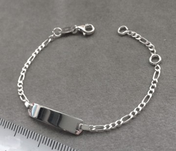 Zilveren graveerarmbandje 11-13 cm Figaro