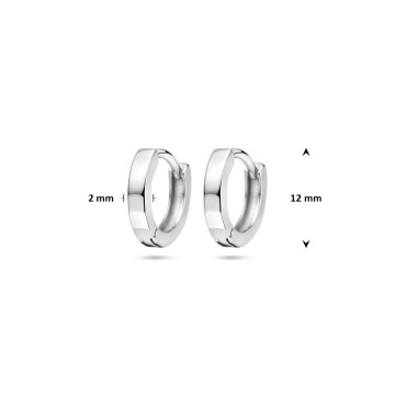 Zilveren klapcreolen Klein 12 mm