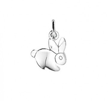 Zilveren konijntje 10mm hangertje / bedeltje