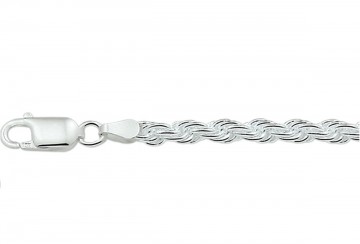 Zilveren dames armband 20 cm - 4 mm Koord schakel
