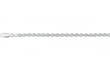 Zilveren dames armband 20 cm - 4 mm Koord schakel