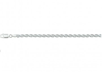 Zilveren halsketting 45cm - 4 mm Koord