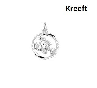 Zilveren Sterrenbeeld Kreeft hanger