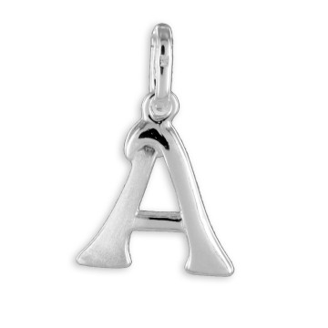 Zilveren letter hanger