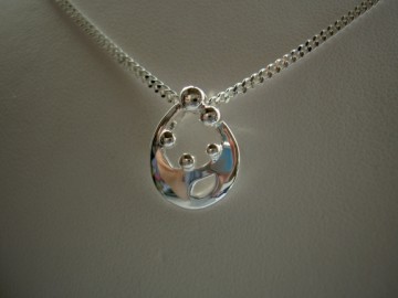 Familiehanger LOVE ZILVER 2 Kinderen + ouders