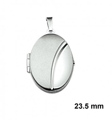 Zilveren medaillon poli/mat (23mm)