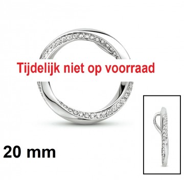 Zilveren hanger rond 20mm
