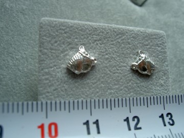 Zilveren oorbellen paard hoofd