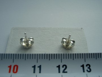 Zilveren oorbellen vlinder roze