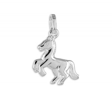 Zilveren paard 14 mm hanger
