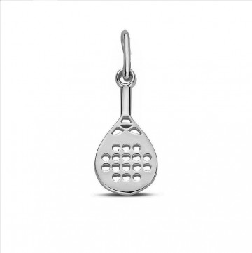 Zilveren padel racket hanger