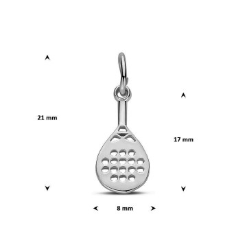 Zilveren padel racket hanger