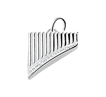 Zilveren panfluit hanger