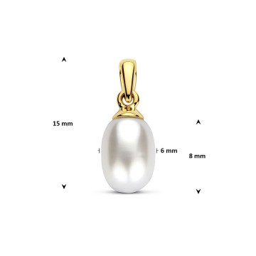 Gouden parel hanger (15mm)