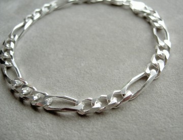Zilveren armband 6 mm - 21 cm - Heren figaro