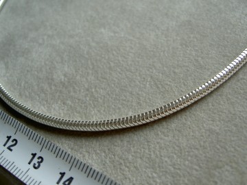 Zilveren collier slang 3 mm, 45 cm