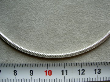 Zilveren collier slang 3 mm, 45 cm