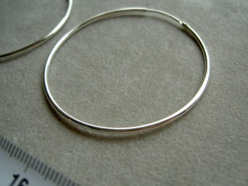 Zilveren creolen 45 mm