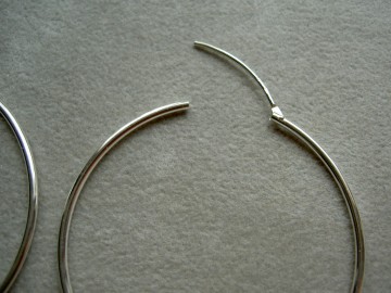 Zilveren creolen 45 mm