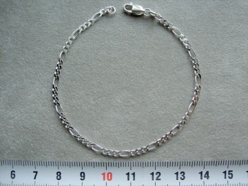 Zilveren armbandje 19 cm - 2,7mm - Figaro