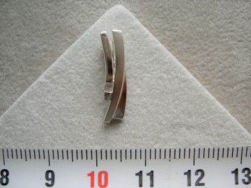 Zilveren dames hanger met zirkonia