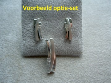 Zilveren oorbellen fantasie zirkonia