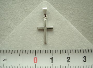 Zilveren kruisje 15 mm hanger