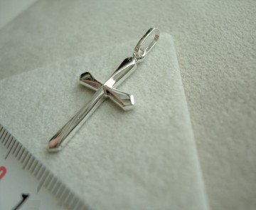 Zilveren kruisje 21mm hanger