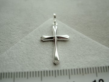 Zilveren kruisje 21mm hanger