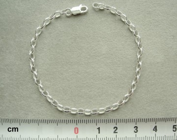 Zilveren armbandje ovaal jasseron