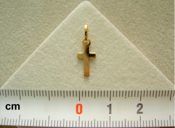 Gouden kruisje (12 mm) hangertje