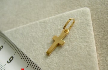 Gouden kruisje (12 mm) hangertje