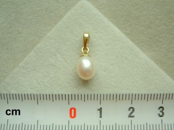 Gouden parel hanger (15mm)