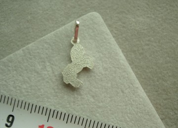 Zilveren paardje (11mm)  hangertje