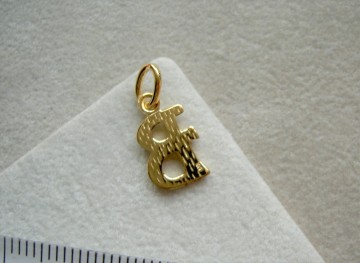 Gouden letter hanger (10mm)
