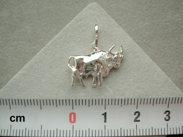 Zilveren Stier hanger