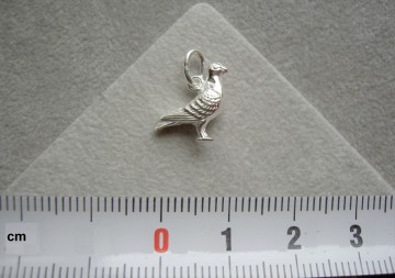 Zilveren duif / postduif / vogel hanger (klein)