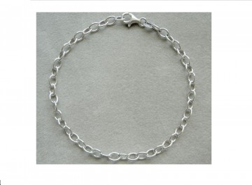 Zilveren schakelarmbandje (lengte aanpasbaar) dames