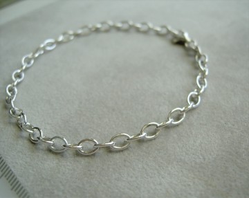 Zilveren schakelarmbandje (lengte aanpasbaar) dames