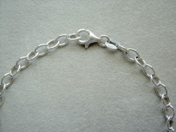 Zilveren schakelarmbandje (lengte aanpasbaar) dames