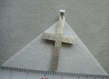 Zilveren kruis + corpus 31mm heren hanger