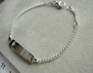 Zilveren graveerarmbandje 14-16 cm Hartje