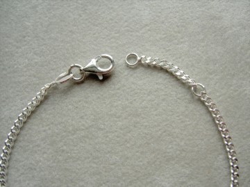Zilveren graveerarmbandje 14-16 cm Hartje